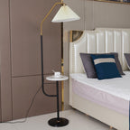 Lampadaire moderne Joralf en Marbre Beige et noir et doré