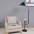 Lampadaire moderne Joralf en Marbre Beige et noir et doré