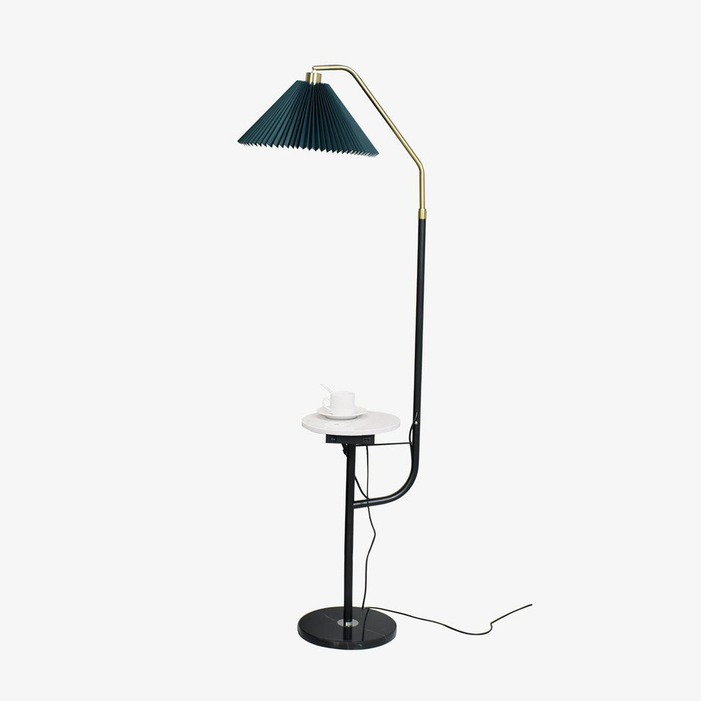 Lampadaire moderne Joralf en Marbre Vert et noir et doré