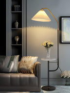 Lampadaire moderne Joralf en Marbre Vert et noir et doré