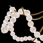 Lustre moderne Aden en Or et albâtre blanc