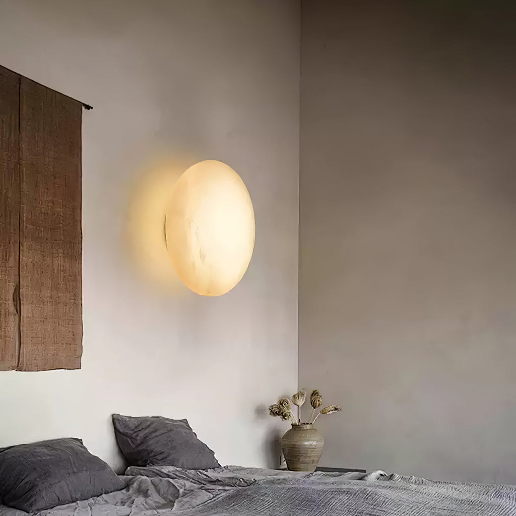 Applique murale moderne Vaino en Albâtre Blanc