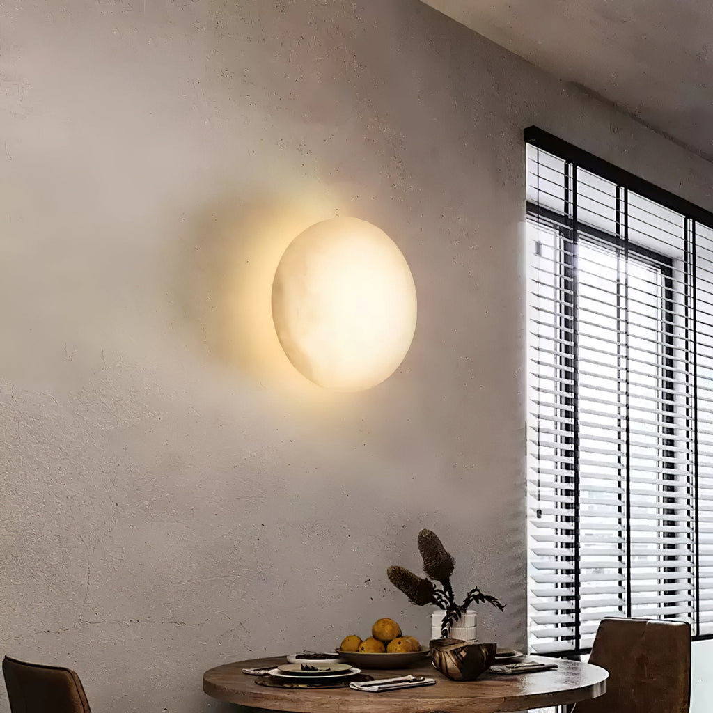Applique murale moderne Vaino en Albâtre Blanc