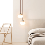 Suspension moderne Raimo en Travertin jaune et blanc