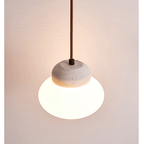 Suspension moderne Raimo en Travertin jaune et blanc