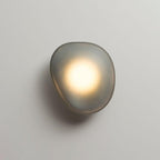 Applique murale moderne Heath en verre Smoky gris et doré
