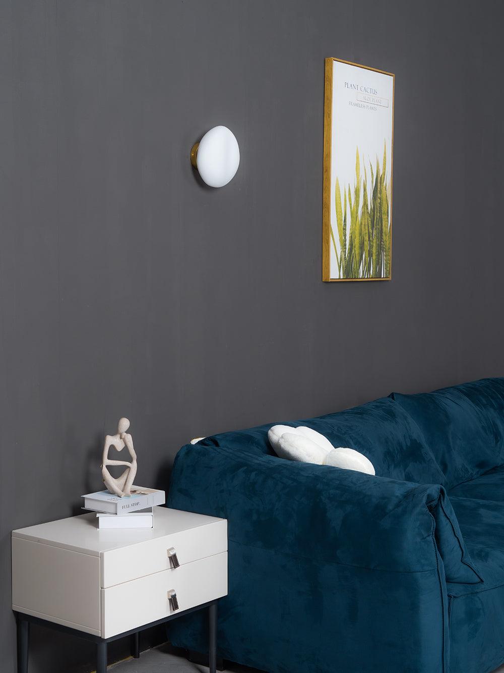 Applique murale moderne Heath en verre Smoky gris et doré