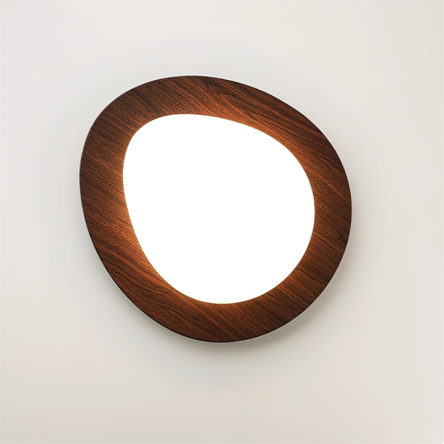 Plafonnier moderne Vaino en métal Artistique bois naturel effet