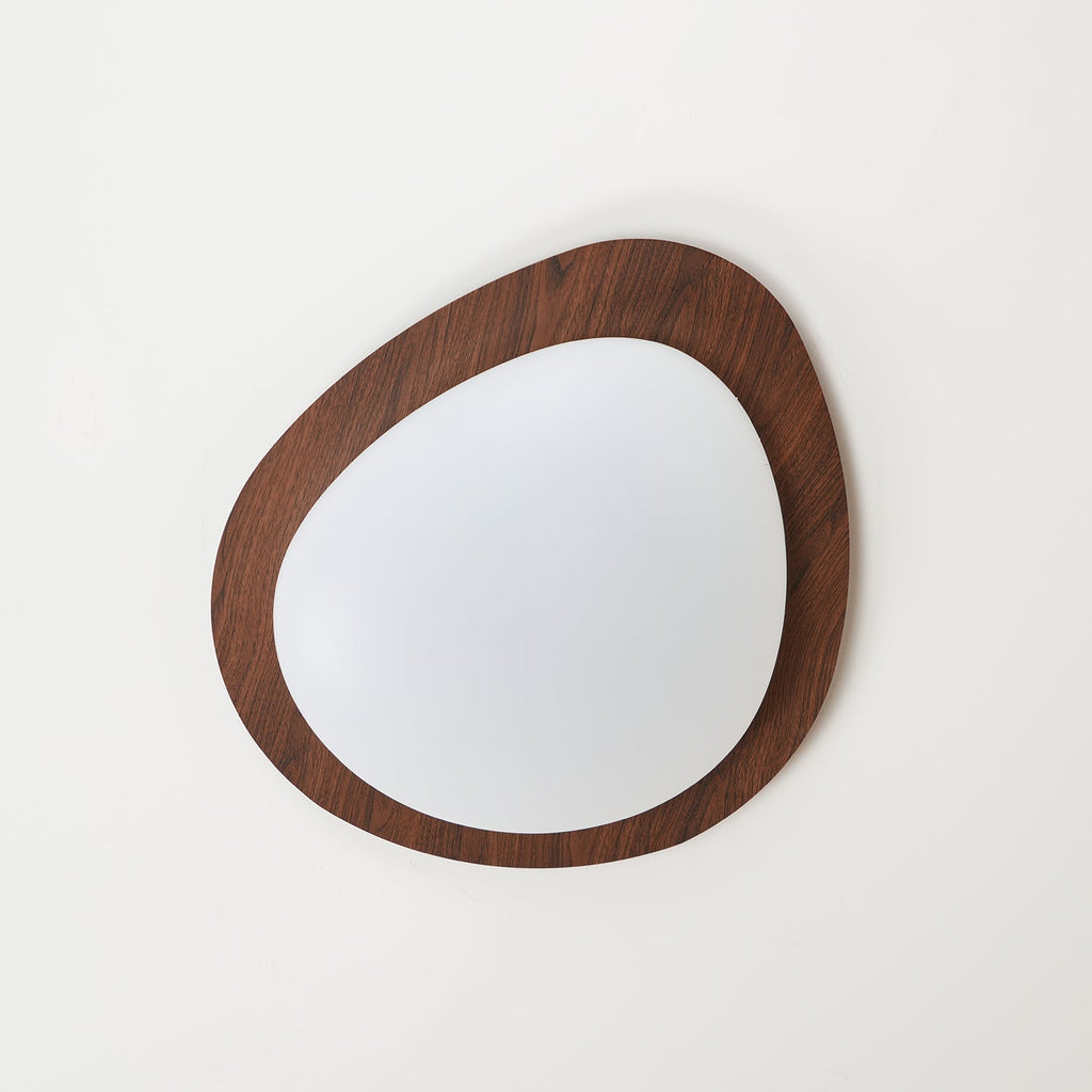 Plafonnier moderne Vaino en métal Artistique bois naturel effet