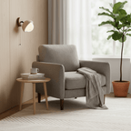 Applique murale moderne Svante en Travertin jaune et noyer bois