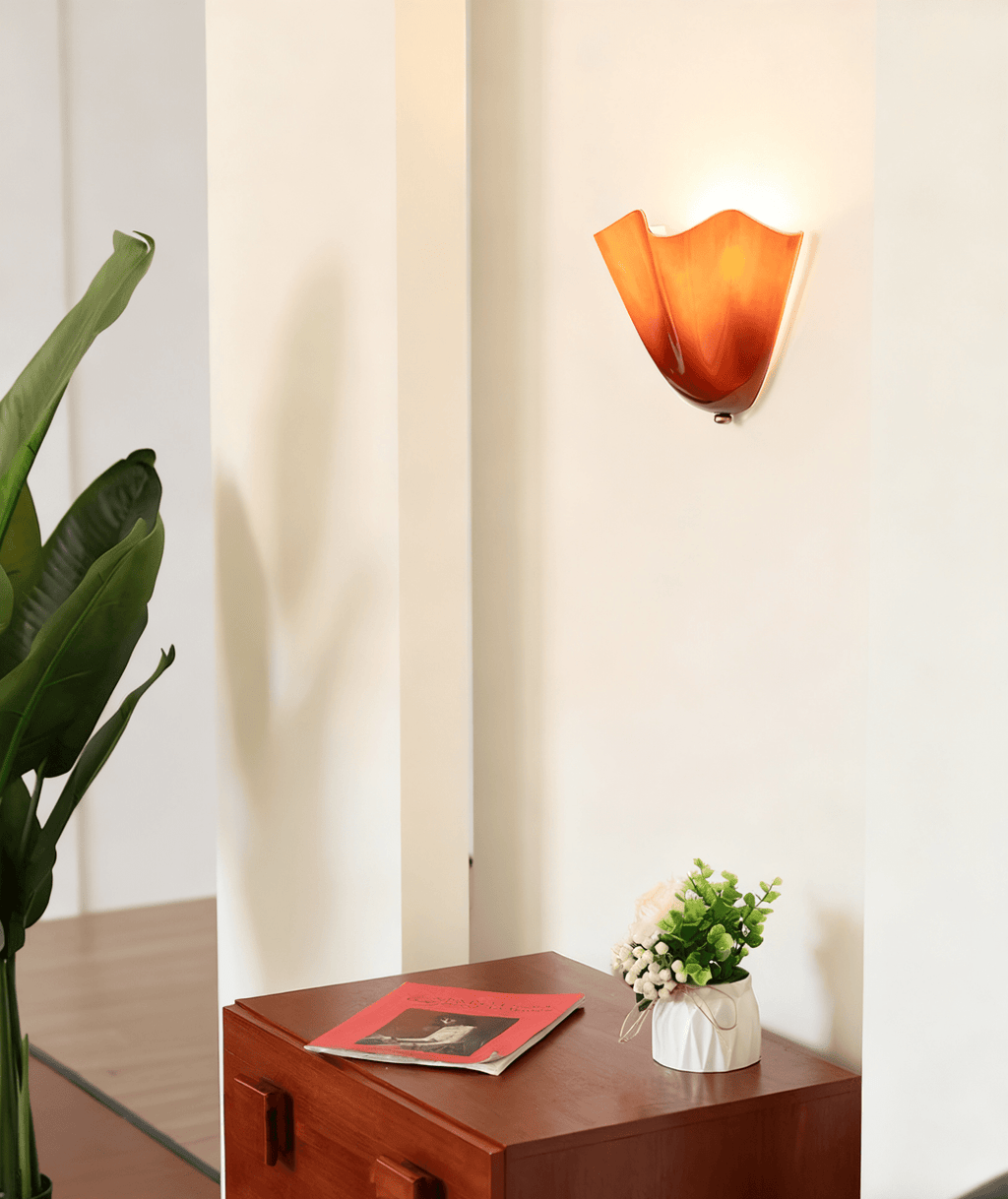 Applique murale moderne Oddur en Métal Marron