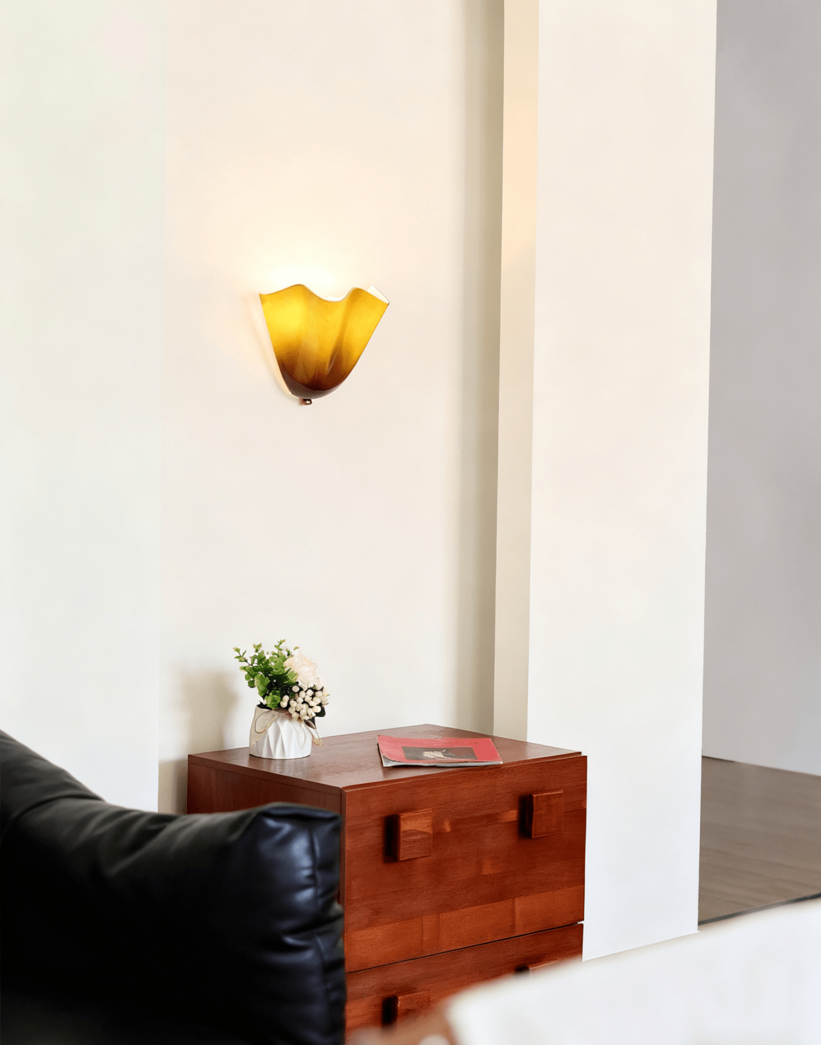 Applique murale moderne Oddur en Métal Beige