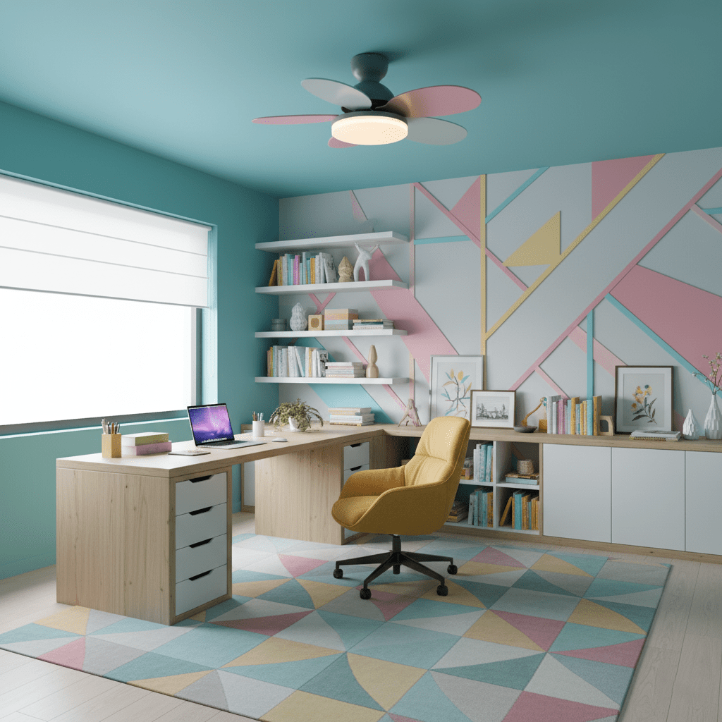 Ventilateur de plafond moderne Berndt en Bois