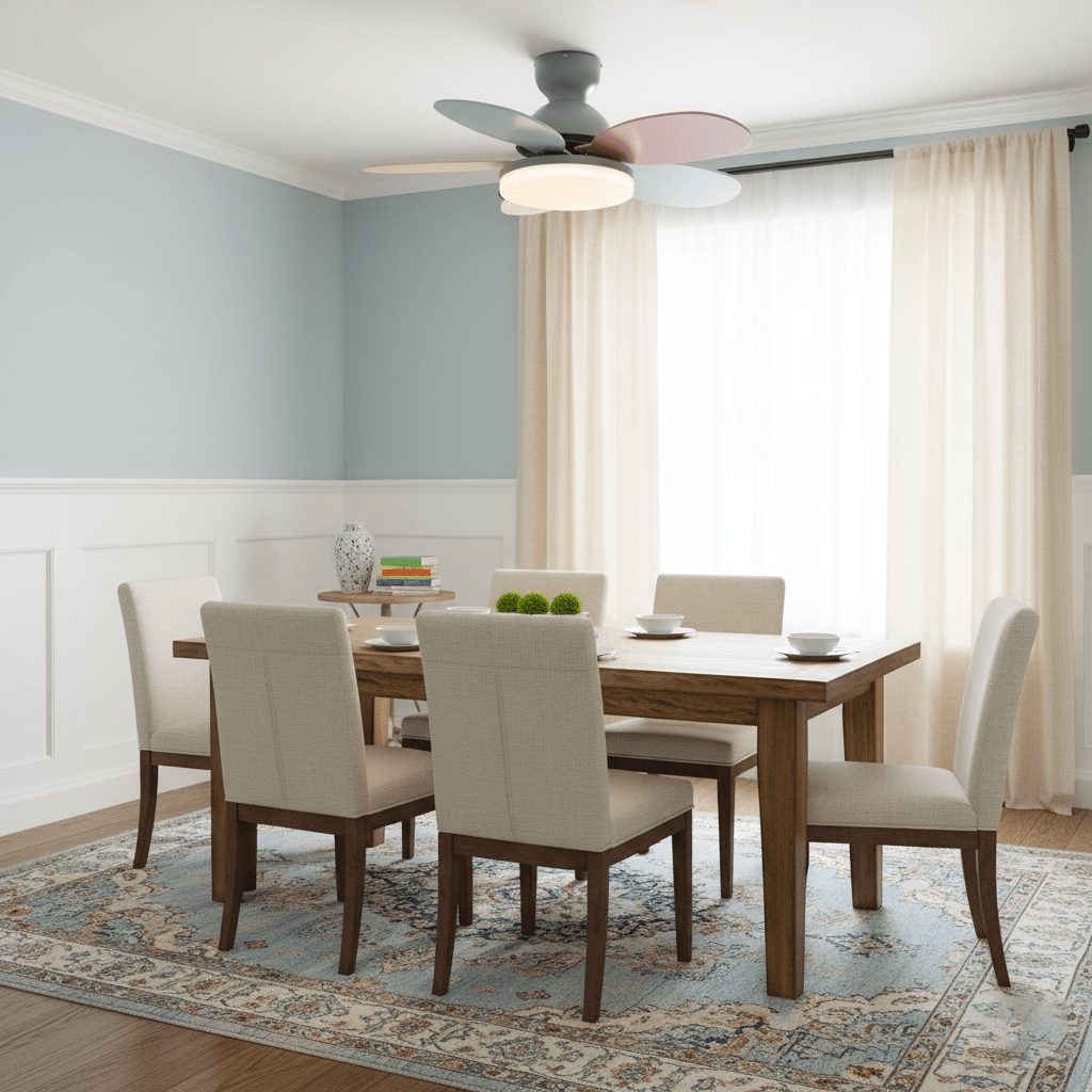 Ventilateur de plafond moderne Berndt en Bois
