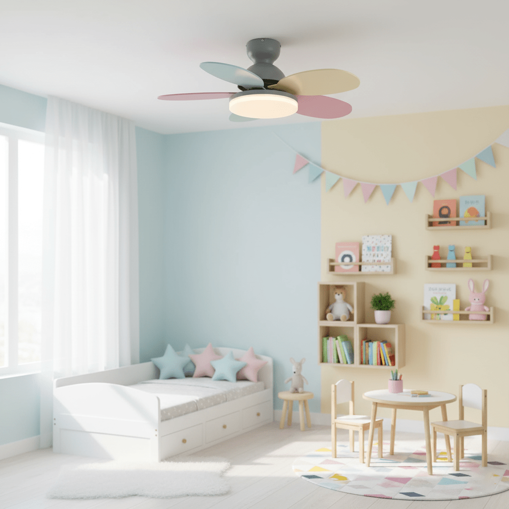 Ventilateur de plafond moderne Berndt en Bois