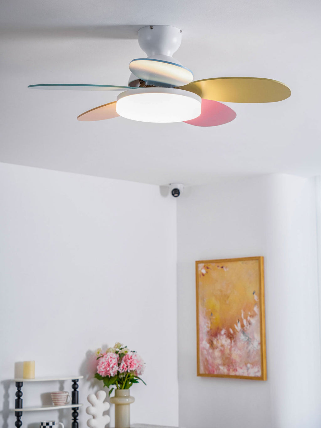 Ventilateur de plafond moderne Berndt en Bois