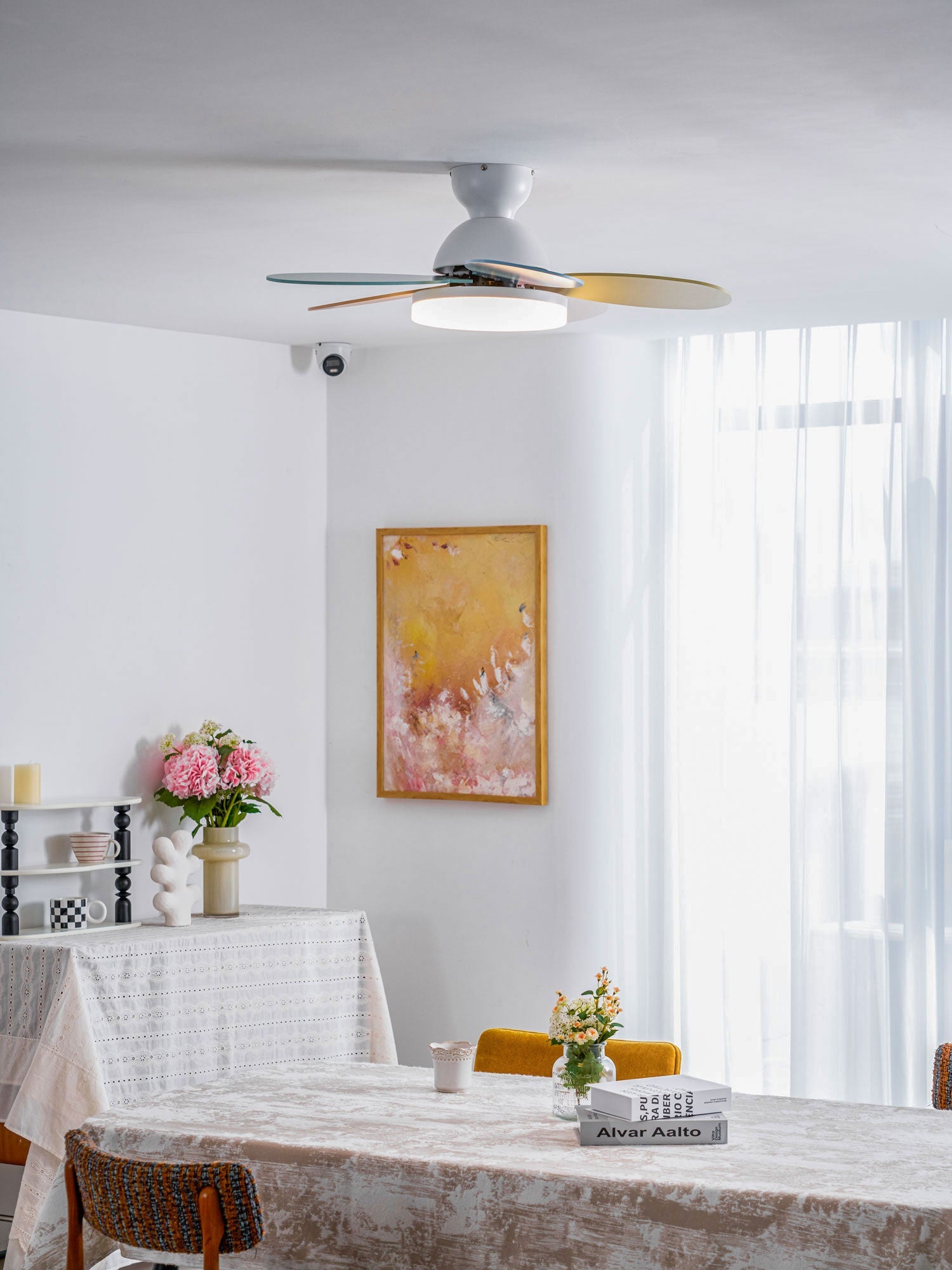 Ventilateur de plafond moderne Berndt en Bois