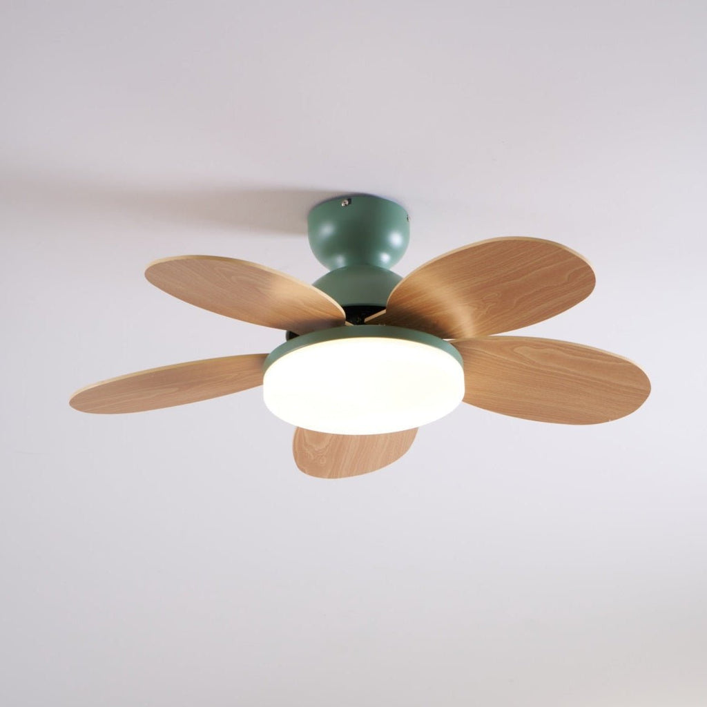 Ventilateur de plafond moderne Berndt en Bois