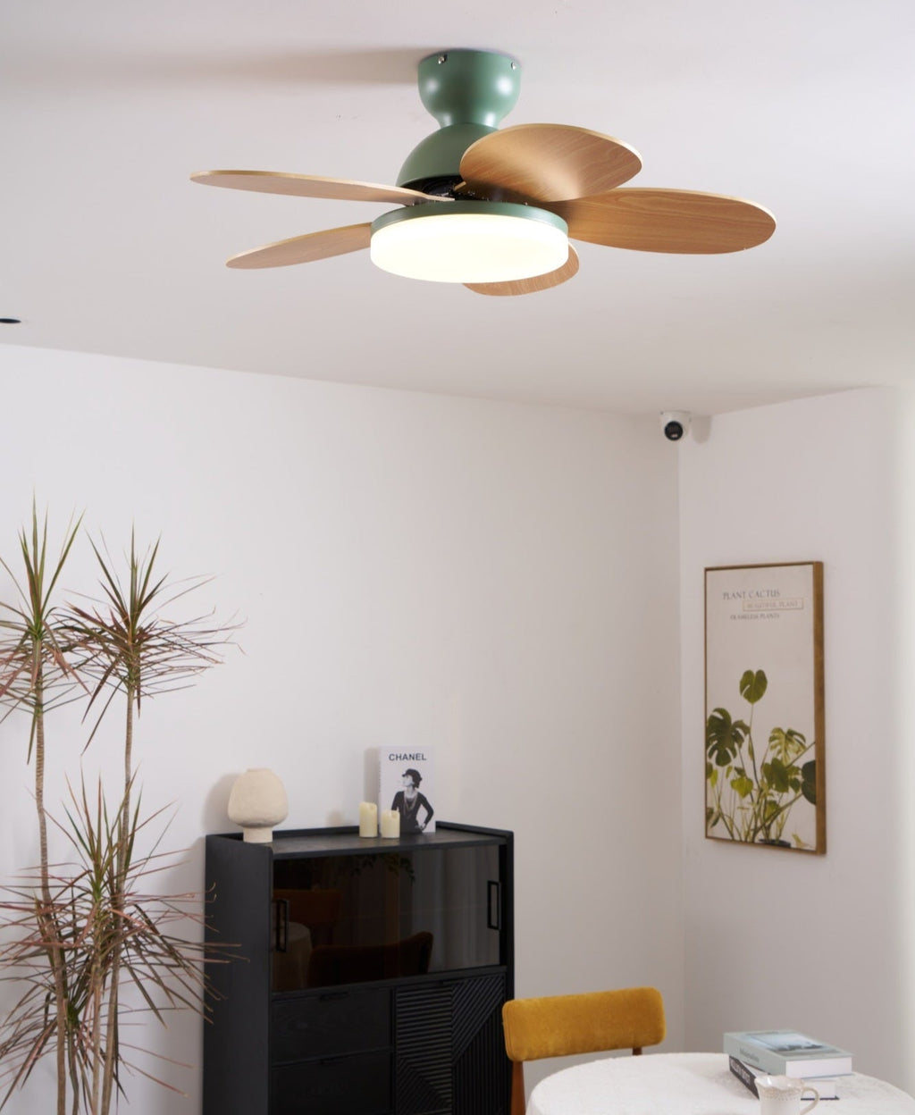 Ventilateur de plafond moderne Berndt en Bois
