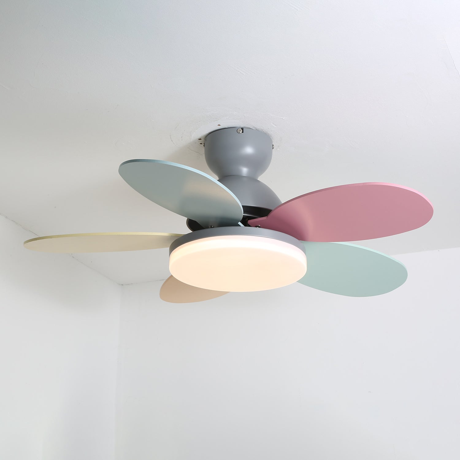 Ventilateur de plafond moderne Berndt en Bois