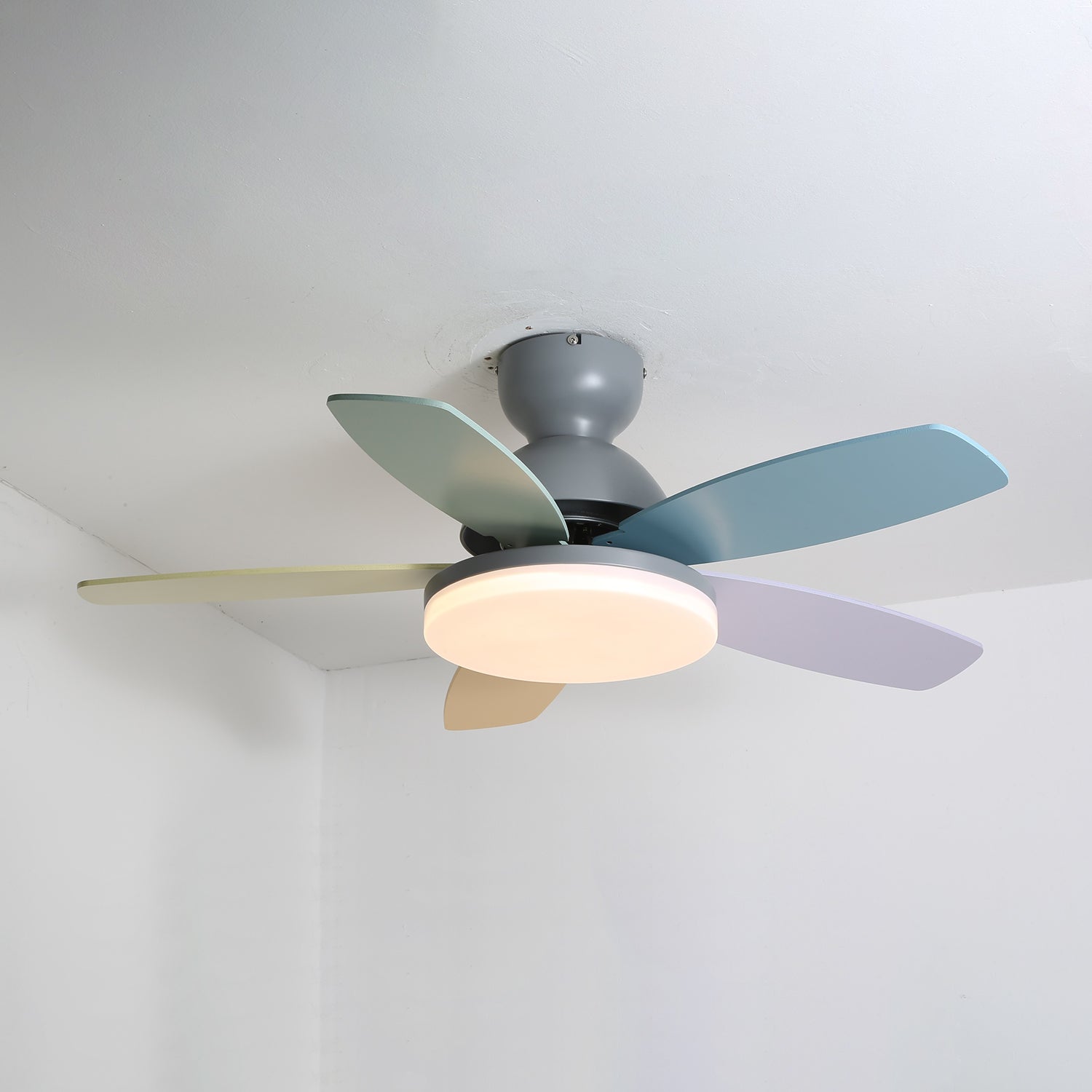 Ventilateur de plafond moderne Berndt en Bois