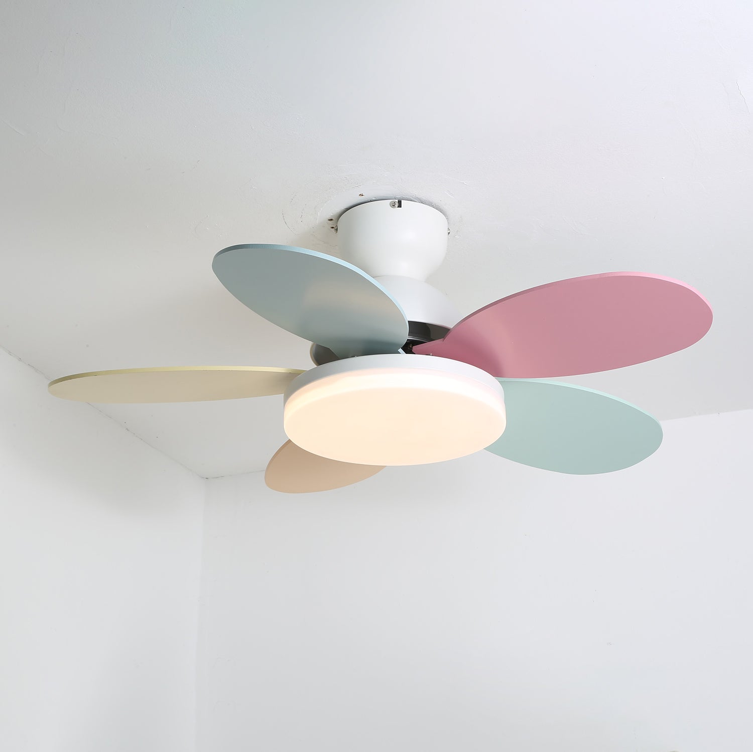 Ventilateur de plafond moderne Berndt en Bois