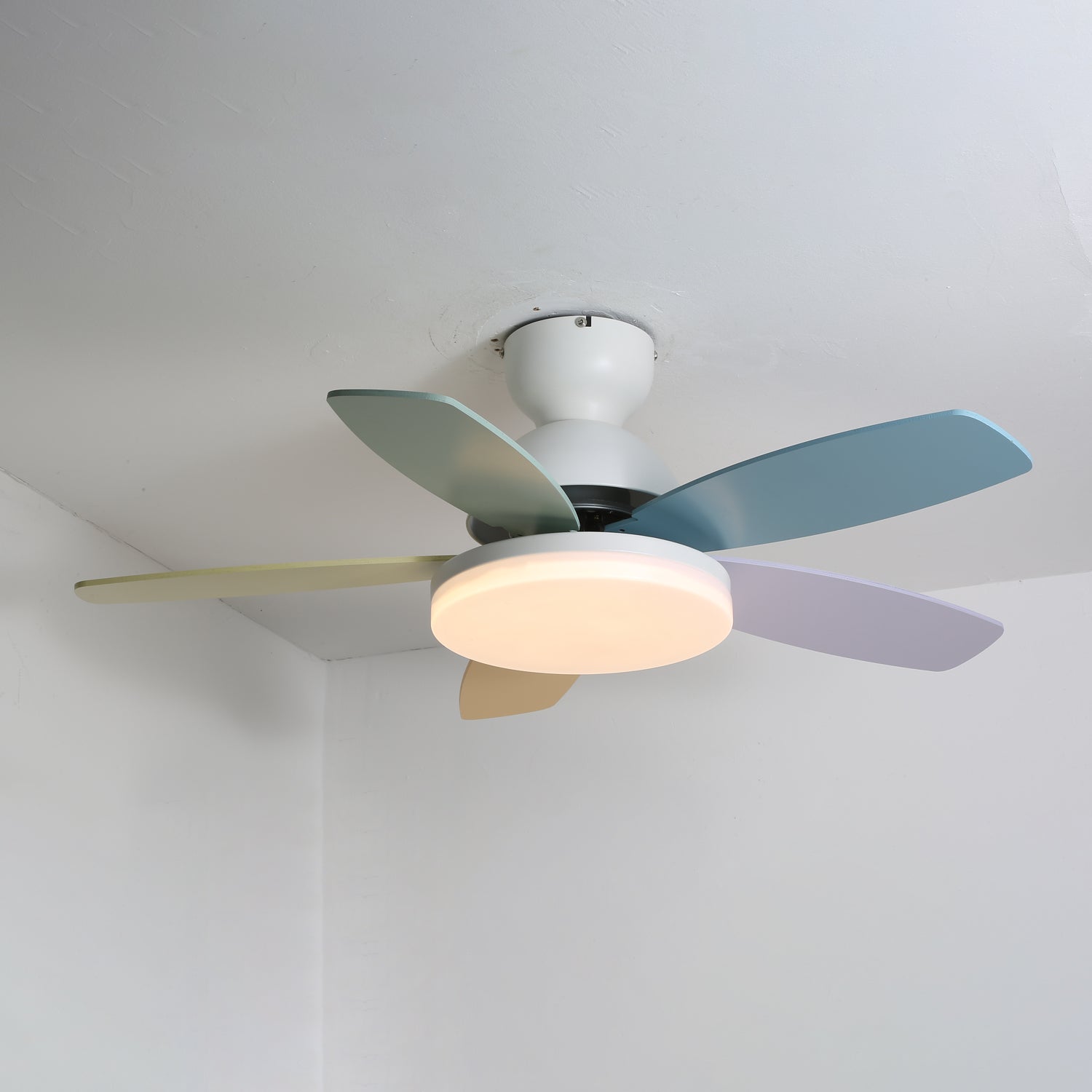 Ventilateur de plafond moderne Berndt en Bois