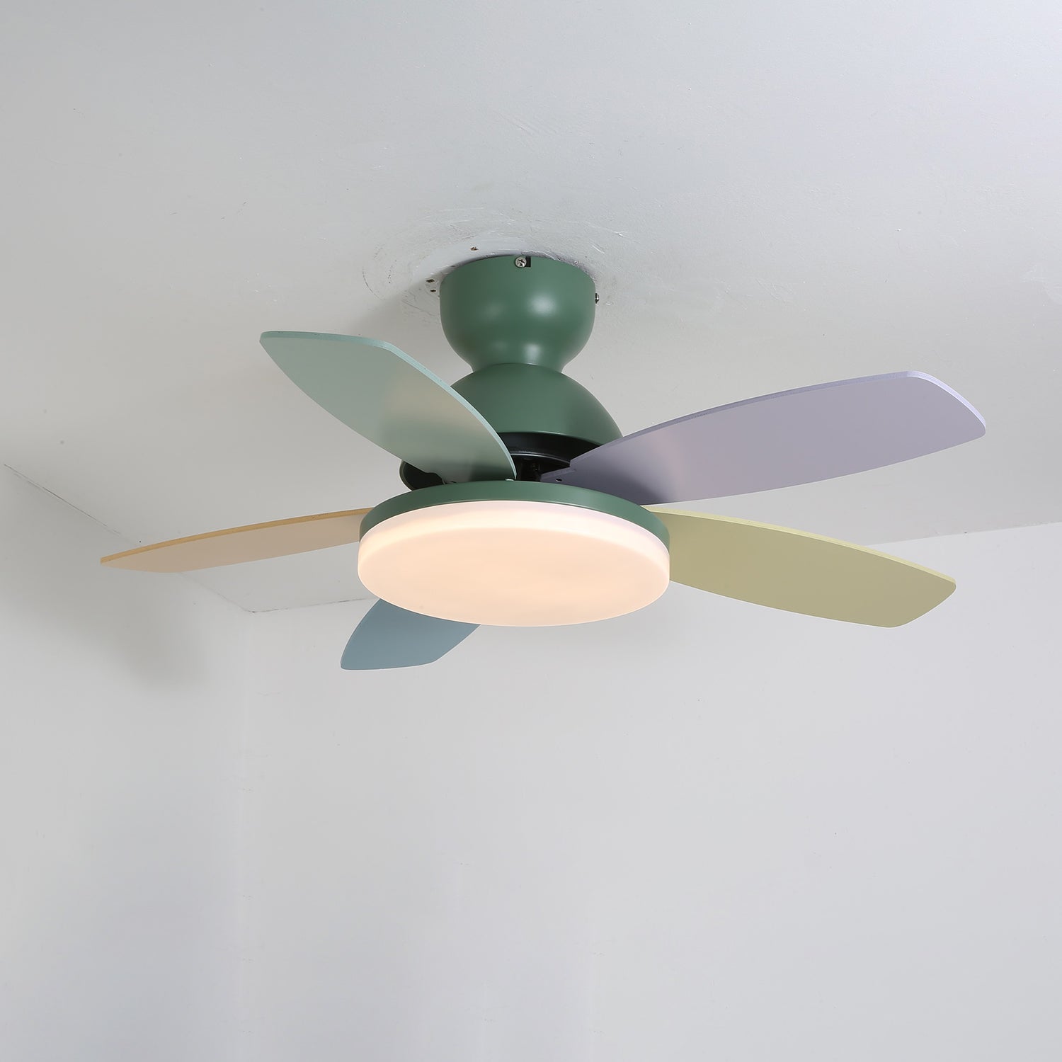 Ventilateur de plafond moderne Berndt en Bois