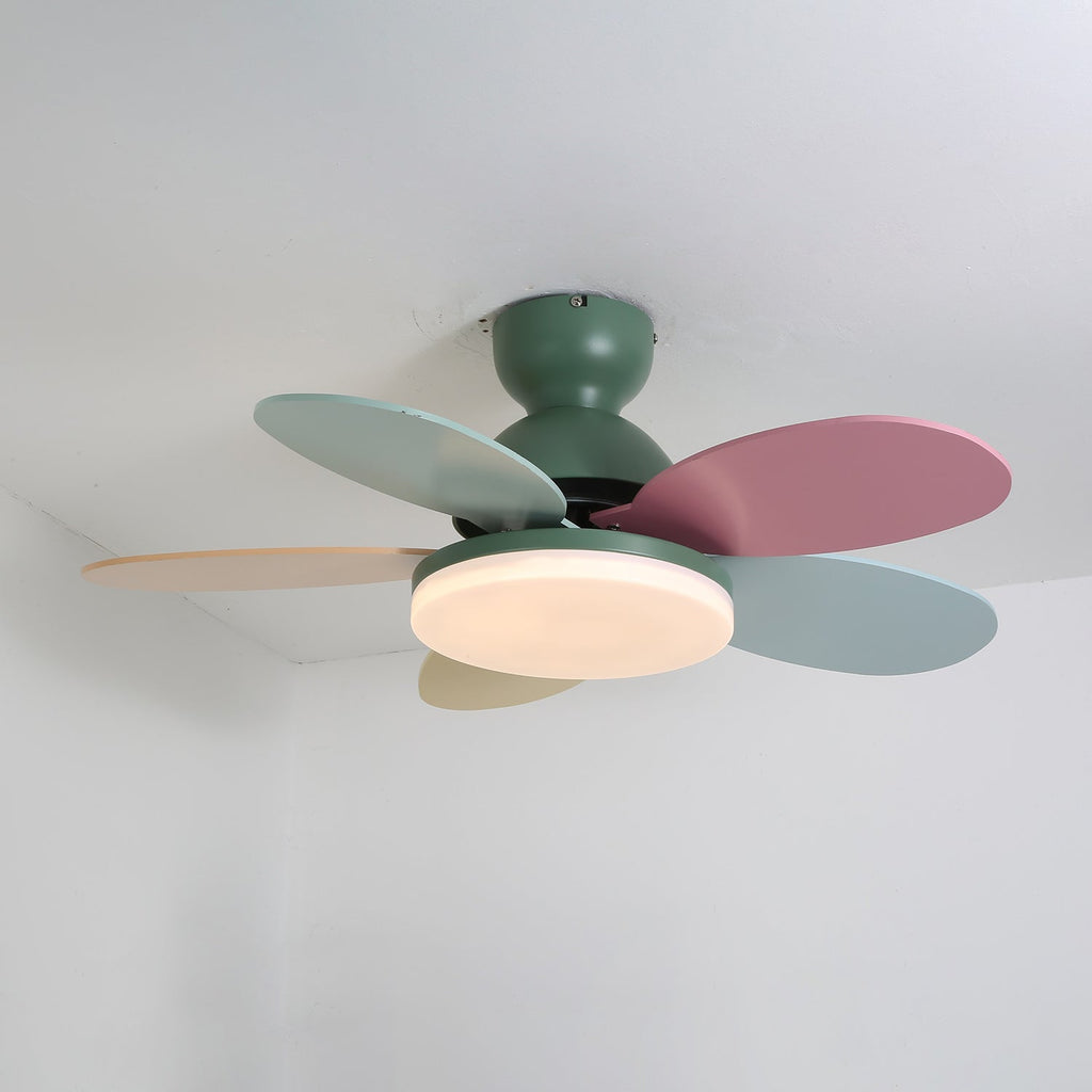 Ventilateur de plafond moderne Berndt en Bois