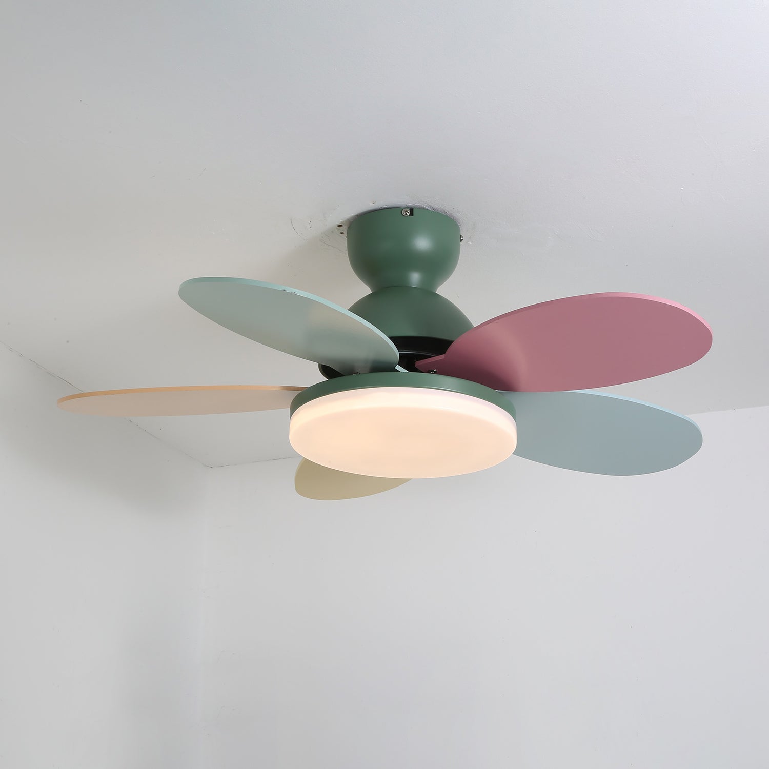 Ventilateur de plafond moderne Berndt en Bois