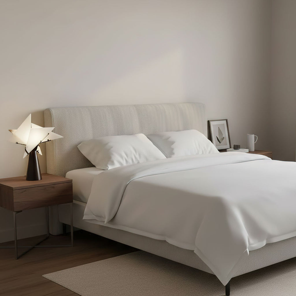 Lampe à poser moderne Evar en Albâtre Noir et blanc