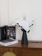 Lampe à poser moderne Evar en Albâtre Noir et blanc