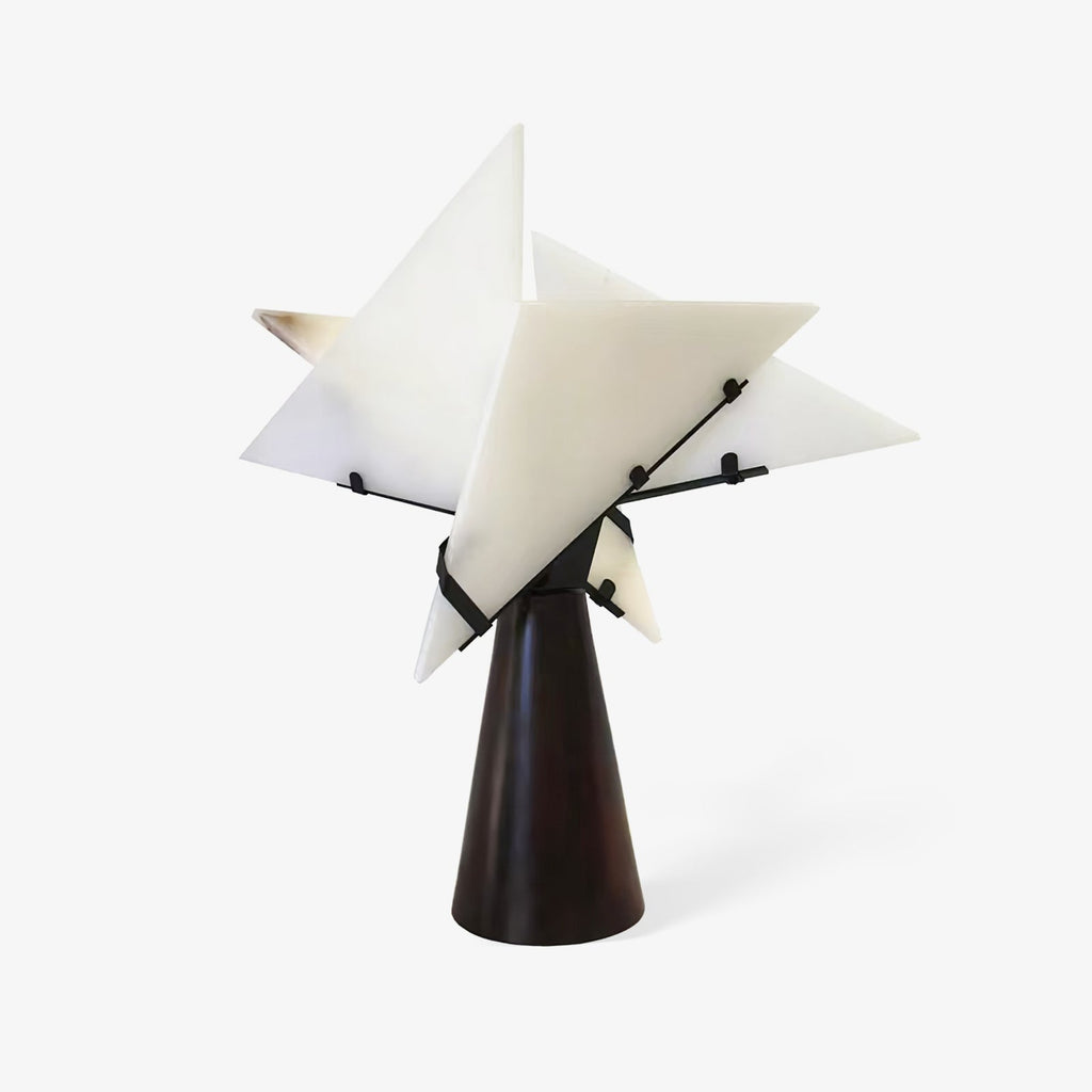 Lampe à poser moderne Evar en Albâtre Noir et blanc