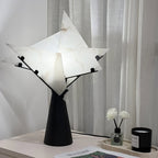 Lampe à poser moderne Evar en Albâtre Noir et blanc