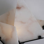Lampe à poser moderne Evar en Albâtre Noir et blanc