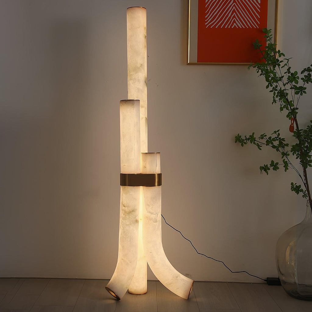 Lampadaire moderne Askild en Albâtre