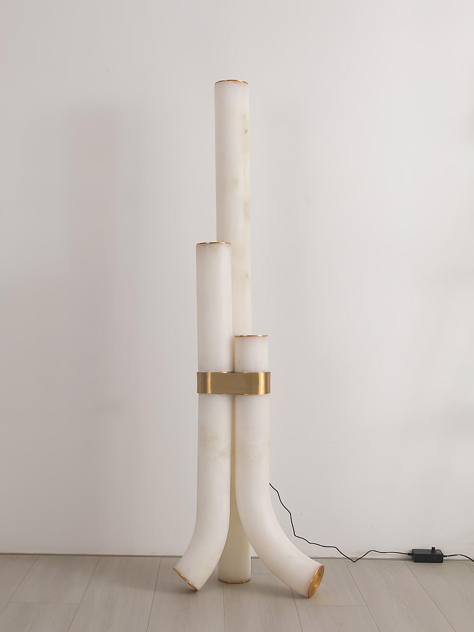 Lampadaire moderne Askild en Albâtre