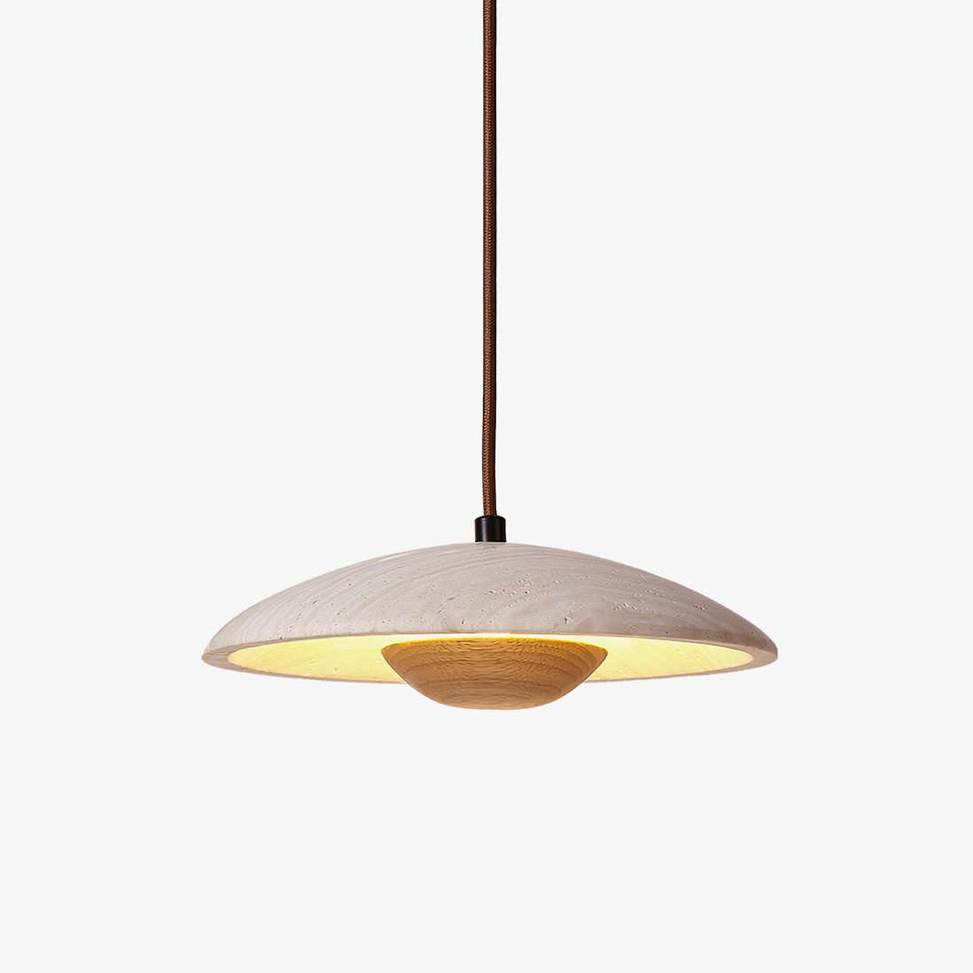 Suspension moderne Enrico en bois Noyer