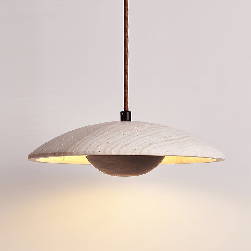 Suspension moderne Enrico en bois Noyer