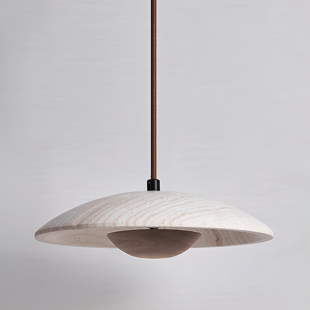 Suspension moderne Enrico en bois Noyer