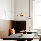 Suspension moderne Enrico en bois Noyer