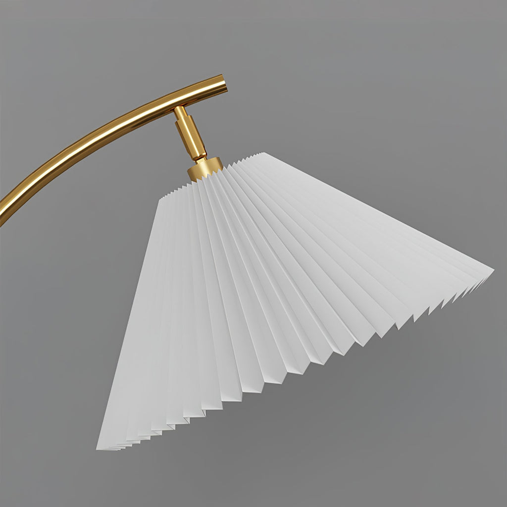 Lampadaire moderne Othar en Bois, Métal, Tissu, Marbre Noir