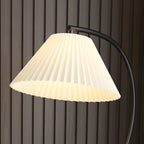 Lampadaire moderne Zeb en Bois, Métal, Tissu, Marbre Noir
