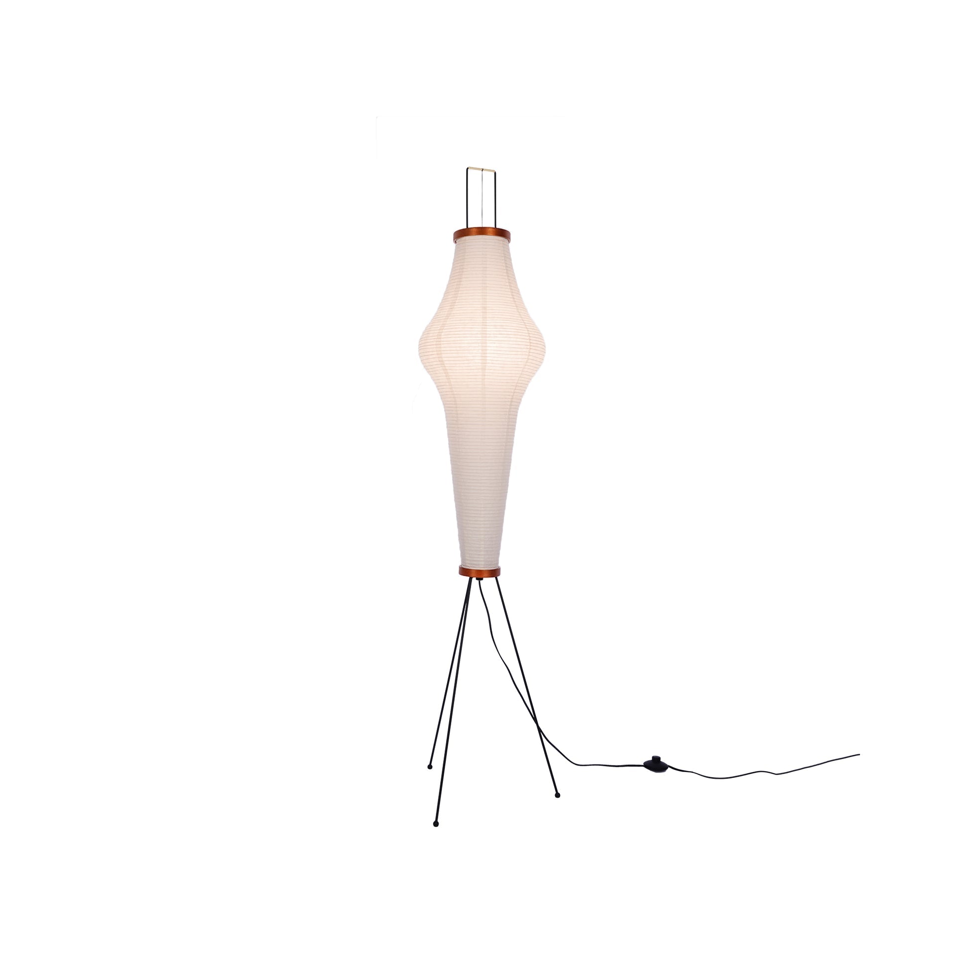 Lampadaire moderne Cyril en papier Blanc