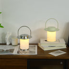Lampe à poser moderne Styr en Albâtre Chrome et blanc