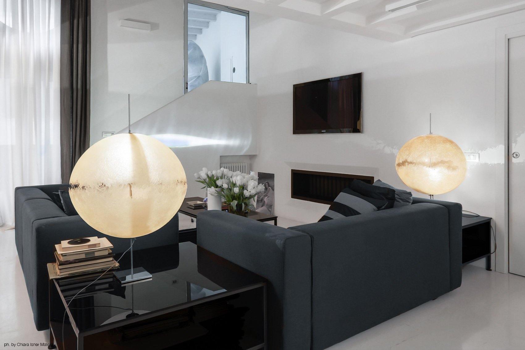 Lampe à poser moderne Kveld en Verre Blanc