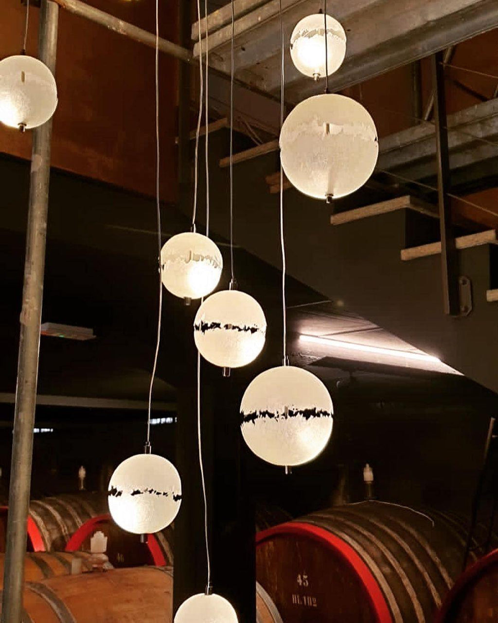 Suspension moderne Kveld en Verre Blanc