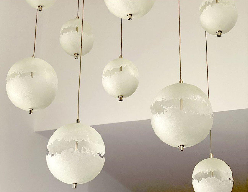 Suspension moderne Kveld en Verre Blanc