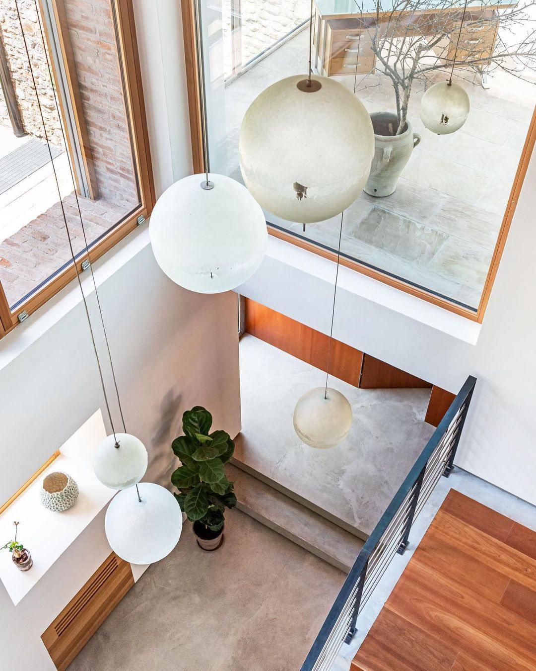Suspension moderne Kveld en Verre Blanc