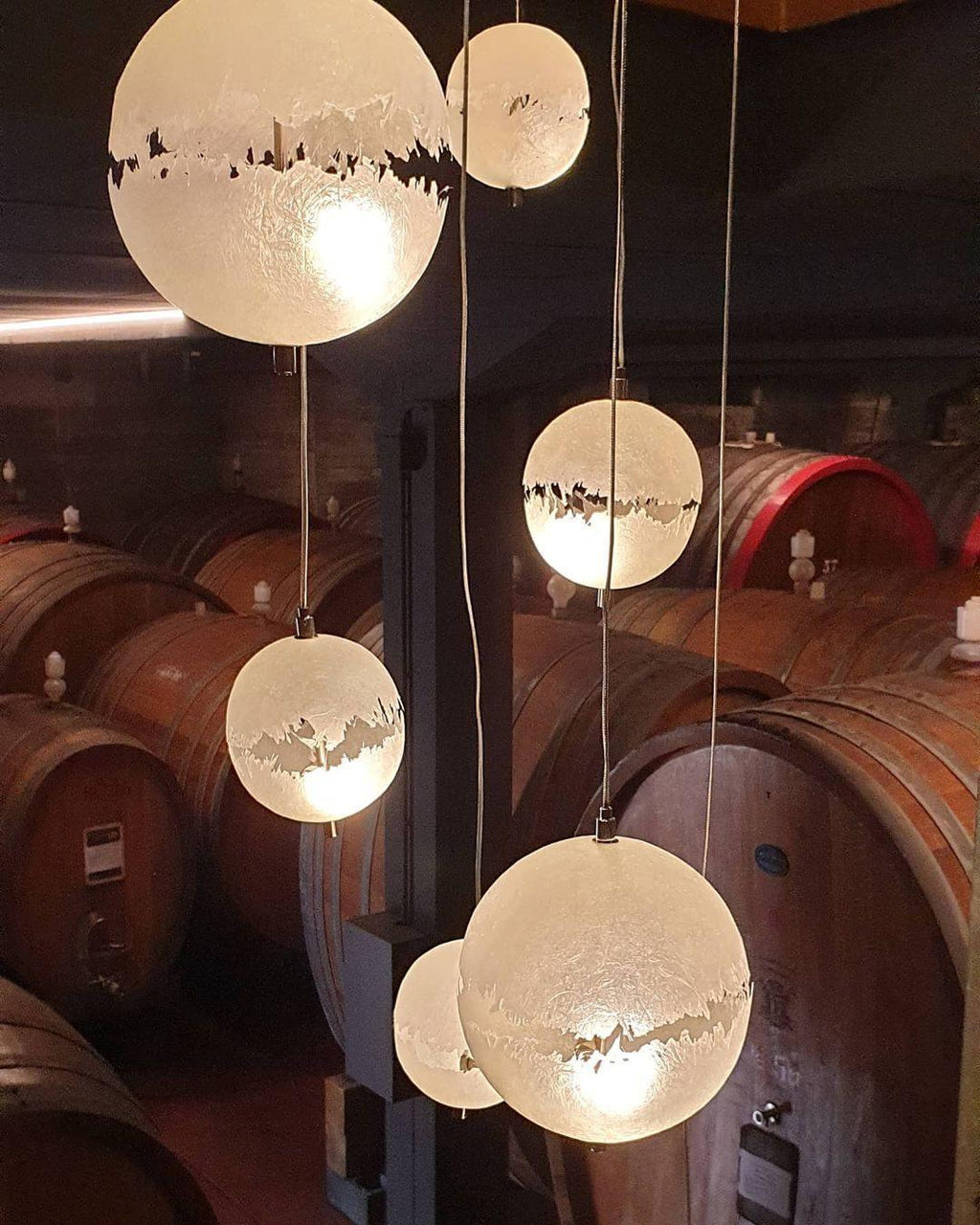 Suspension moderne Kveld en Verre Blanc